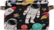 Astronauts Storage Box, Foldable Decorative Storage Basket with Handle for Home/office