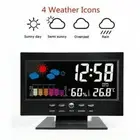 LED Digital Humidity Thermometer Calendar Alarm Clock Snooze Alarm Clock