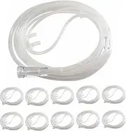 Adult Standard Nasal Cannula, 8.2 ft Cannula Nasal Tubing with Softer Nasal Plug Head for Oxygen, Kink Resistant Nasal Oxygen Cannula for Long-Term Use Patients (10 Pack)