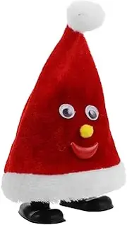 SUPVOX Electric Walking Santa Hat Fun Xmas Doll for Unique Design Childsafe Materials for Holiday Decor Creative Play Xmas Party Favor and Stocking Stuffer
