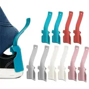 10 Pcs Portable Lazy Shoe Lifting Helper Short Handled Plastic Shoehorn
