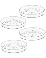 Sorbus Pack of Four 9In Flat Clear Lazy Susan Organizers NoSize