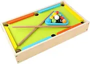 Early Learning Wooden Billiards Toy Interactive Mini Billiards Set Educational Game Props for Boys and Girls