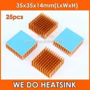 25pcs 35x35x14mm Aluminium Slot Heatsinks Cooler for 1W 3W High Power LED Light