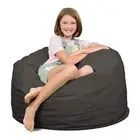 Ultimate Sack 3ft Bean Bag Chair, Oversized Indoor Comfy Lounger, Grey Suede