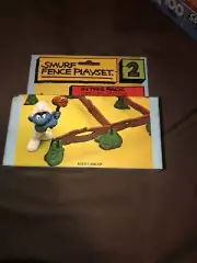 Vintage Schleich The Smurfs Smurf Fence Playset #2 No. 6406