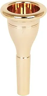 Labymos Tuba Mouthpiece Solid Durable Brass Construction Gold Plated Musical Instrument Accessories