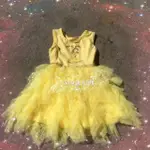 迪士尼 貝兒公主 兒童小禮服 洋裝