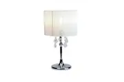 Paris Crystal Table Lamp with Black/White String Shade