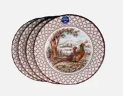 Set of 4 Royal Stafford 11" Dinner Plate Chantilly PHEASANT (England)