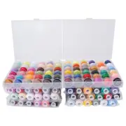 Sewing Thread Prewound Bobbins Thread with Storage Box for Beginner Sewing