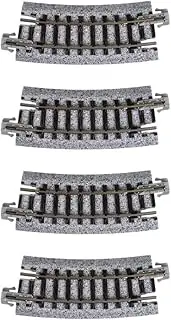 [Kato] USA Model Train Products Unitrack, 216mm (8 9/16") Radius 15-Degree Curve Track (4-Piece)