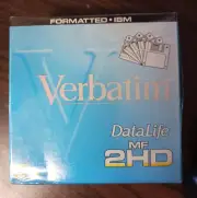 Verbatim DataLife MF-2HD 10 Diskettes color, formatted IBM