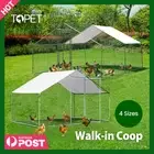 Topet Large Walk-in Pet Chicken Run Coop Rabbit Hutch Ferret Cage Hen House