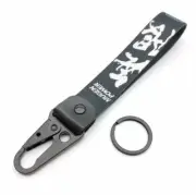Car Keychain Key Ring Strap Lanyard Accessories Mugen Black For Mitsubishi
