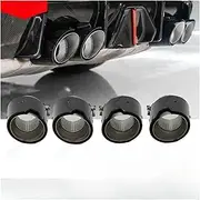4 Piece/set Carbon Fiber Exhaut Tip Compatible For BMW M3 G80 M4 G82 G83 G8X Performance black stainless steel Exhaust System Tip(1set Frosted)
