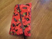Poppy Field Print Handmade Quilted Regular Size Paperback Book Cover