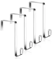 4 Pack Metal Over The Door Hook for Hanging Towels Rack Heavy Duty Door Hange...