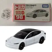 TOMICA Regular #98 - Tesla Model 3 (White - 1/63 Scale - Boxed) E75g