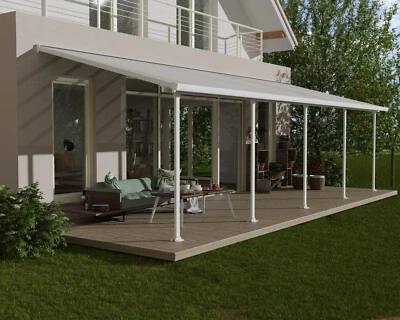 CANOPIA | Feria 3 x 9.15 DIY Patio Cover Kit White Aluminum Frame