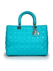 2014 Turquoise Lambskin Large Lady Dior