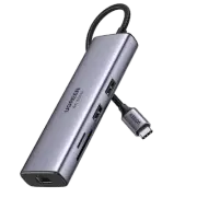 UGREEN 60515 USB-C to HDMI/Ethernet Adapter with Card Reader