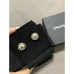CHANEL珍珠水鑽耳環