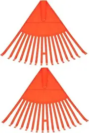 Abaodam 2Pcs Garden Rake Durable Plastic Leaf Rake for Lawns and Garden Cleaning Tines Lawn Tool for Gathering and Plant Care for Gardeners and Outdoor Use