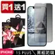 買一送一IPhone 15 PLUS 鋼化膜滿版黑框防窺玻璃手機保護膜