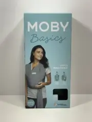 *NEW In BOX* Moby Wrap Elements Baby Wrap Carrier - Asphalt Gray 8-33 Lbs.