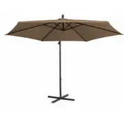 Milano 3M Outdoor Umbrella Cantilever With Protective Cover Patio Garden Shade - Latte