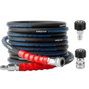 3/8'' Pressure Washer Hose 25FT, Kink Resistant High Tensile Wire Braided Pow...