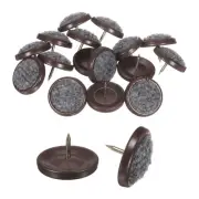 16 Pcs Drawer Guide, 1.3" Plastic Drawer Track Furniture Replacement, Brown