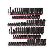 Milwaukee SAE/Metric Impact Socket Set 3/8" Drive 6 Point w/ Case (86-Piece)
