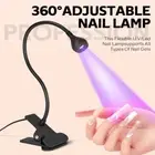 Gooseneck UV Curing Light USB LED Nail Lamp Mini UV Light Dryer DIY Nail Gel