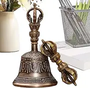 Mihauuke Meditation Chime - Buddhist Tools | Dharma Object Handbells Dorje Vajra Musical Instruments Altar Singing Bowl for Spiritual Practice Kitchen Christmas Wedding Home