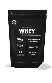 2KG 100% PREMIUM WHEY PROTEIN ISOLATE UNFLAVOURED - PURE AU GRASS-FED