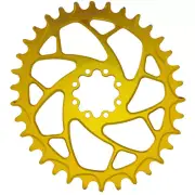 ALUGEAR Oval 8-Bolt Boost Chainring for SRAM MTB. Gold