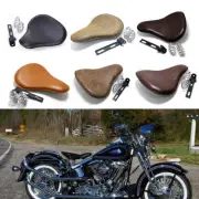 Black Motorcycle Spring Solo Seat For Harley Davidson Heritage Springer Softail