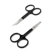 2PCS Facial Hair Small Grooming Scissors Trimming Kit Curved Rounded Clippers