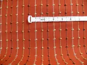 BY YD ETHNIC ADOBE! BURNT ORANGE BLACK GREY THREAD KNOT STRIPE #764