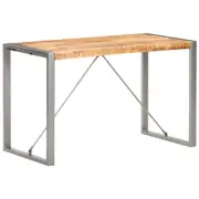 Dining Table 120x60x75 cm Solid Rough Mango Wood vidaXL