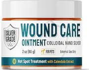 Hot Spot Treatment for Dogs with Rashes, Cuts, Scratches, Rain Rot, and Irritations – Silver + Calendula Cat Wound Care – Apply with a Dog Cone or Cat Cone – Jar – 2 Oz