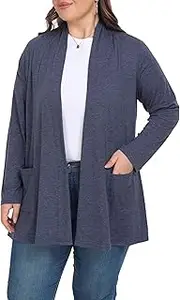 [Shiaili] Long Plus Size Cardigans for Women Easy to Wear Open Front Clothing
