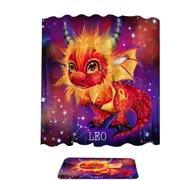 Cute Fantasy Art Leo Lil Dragon Shower Curtain