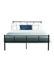 [Artiss] Sol Metal Bed Frame Double Size in Black
