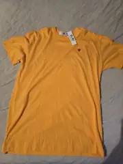 comme des garcons 2x Red Heart Tee Shirt Yellow