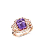 Le Vian Semi Precious 14K Rose Gold 3.34 ct. tw. Diamond & Amethyst Ring