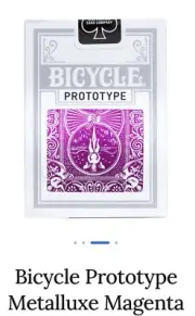 Bicycle MAGENTA Prototype Playing Card Xx/345 Minor Flaw
