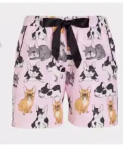 3+ (24-26) Peter Alexander Women’s Frenchie Dog Shorts PJ RRP$59.95 Pink NEW